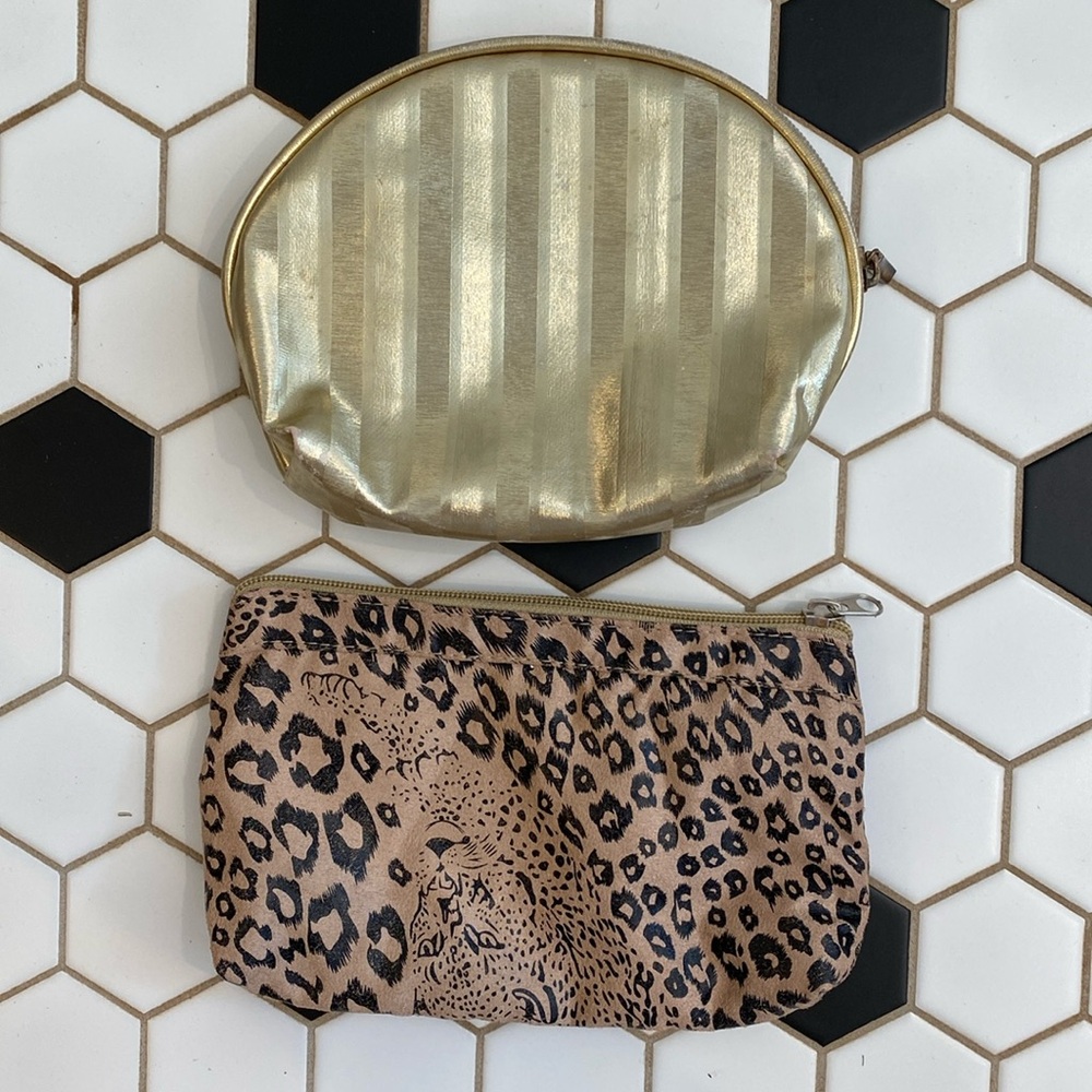 SET OF TWO | COSMETIC, MAKE UP POUCHES